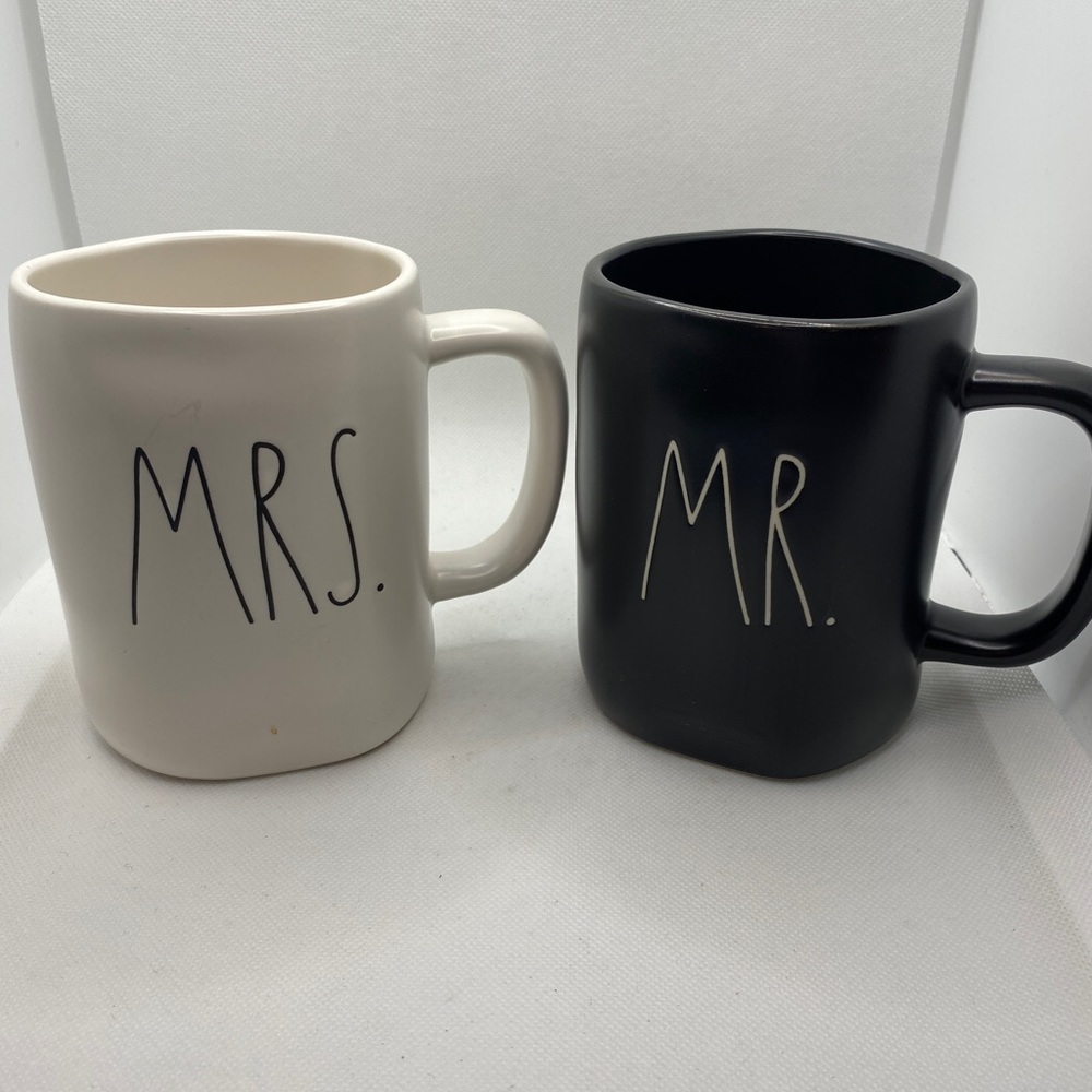 Rae Dunn Mr. & Mrs. Coffee Mug Set of 2 Artisan Collection by Magenta